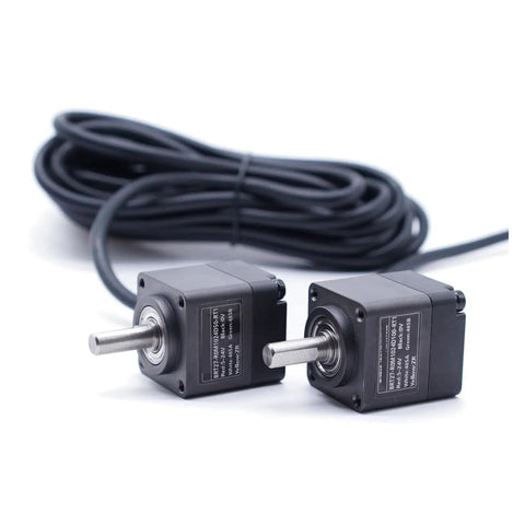 Absolute Rotary Encoder 27 By 27mm Housing With 6mm Shaft Single Turn And Multi Turn Angle Measurement 24 Turns 17 Bit IP68