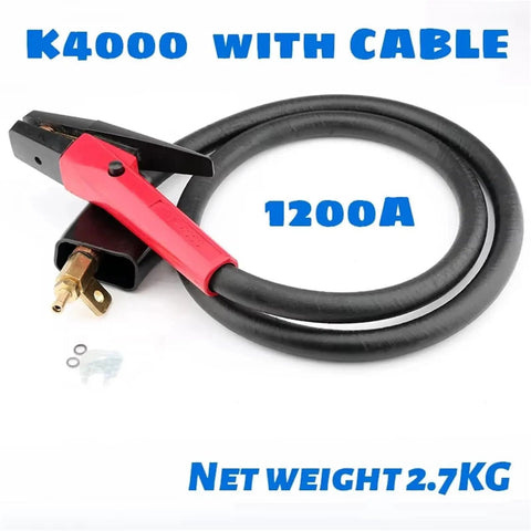 Carbon Arc Air Gouging Torch Kit With Cable For Metal Cutting And Weld Root Removal, Includes Gouging Rods, K4000 Compatible