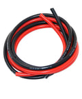 Ultra Flexible 10 AWG Silicone Wire With Heavy Duty Stranded Tinned Copper Core Red And Black Electrical Cable displayed in coiled form.