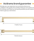 Slick Heavy Duty 10 Pack 7 Inch Brushed Brass Cabinet Handles For Kitchen Cupboards And Drawers displayed with dimensions.