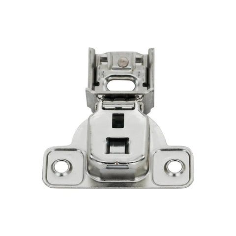 Front view of 25 Pack 106 Degree Silentia Soft Close Cabinet Hinges, 1-3/8 Inch Overlay, Screw-On, Two Cam Adjustment, Nickel Finish, No Brainer Install, Includes Screws CUP3CD9