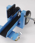 Workhorse Heavy Duty Manganese Steel Sheet Hand Truck With Adjustable Clamps Anti Slip Pads And Solid Wheels 1100 LB Capacity Per Unit Connectable For Long Panels, blue clamp close-up