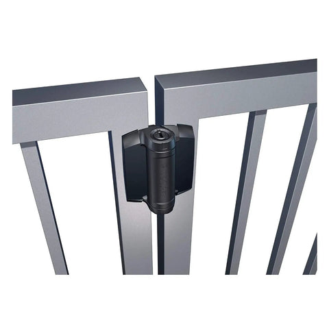 Heavy Duty Self-Closing Gate Hinges With Adjustable Tension For High Traffic Gates And Pool Fences Gloss Black Covers Rust Proof