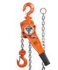 Manual Lever Chain Hoist 0.75 Ton 1650 Lbs 10 Ft Come Along Weston Double Pawl Brake Galvanized Steel 360 Degree Hook