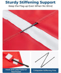 Dive Flag For Boat With Removable Stiffening Pole 20x24 Diver Down Flag featuring its sturdy support and components