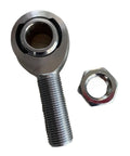 Road Ready Pair Of 20mm Male Rod Ends With M20x1.5 Thread Chromoly Steel Heim Joints featuring sealed rose joint bearings for rock solid steering and suspension upgrades. Heavy-duty male rod end with threaded shaft and nut.
