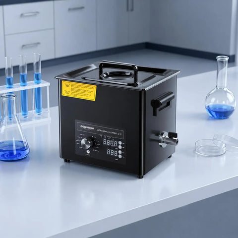 Pro Ultrasonic Cleaner Machine 10L Tub Tank With Digital Heater Timer Knob Control Powerful 40kHz Cleaning For Jewelry Tools Engine Parts Carburetors Spray Nozzles And Small Hardware Items Deep Soak Bath