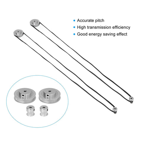 Thinking Process: CNC 60 tooth and 20 tooth aluminum pulley kit with belts for drive motion
