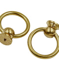 Antique Brass Ring Cabinet Pulls Set Of 2 For Dresser Drawers Wardrobe Furniture Vintage Solid Brass Kitchen Cabinet Hardware