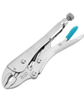 7 Inch Locking Pliers With Curved Jaw and Wire Cutter, Premium Cr-V Steel for tough clamping, twisting, and welding jobs