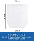 Dimensions of Replacement Cloth Vacuum Filter For Makita BCL180W XLC02 LC01 T03193 Vacuum Cleaner; 4.5 x 2.9 inches