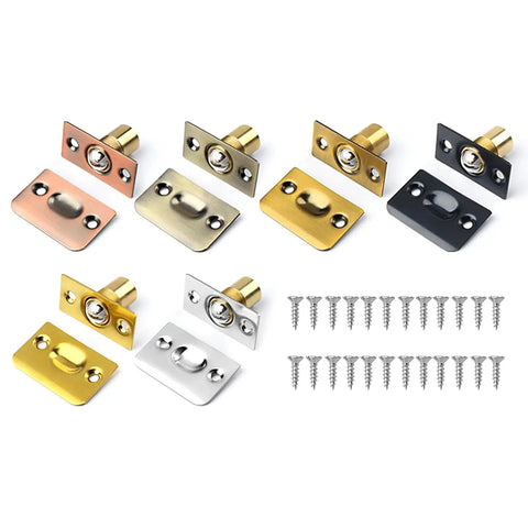 Assorted Adjustable Brass Door Catch Ball Catch For Interior Doors Hidden Invisible Mount with screws