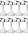8 Pack Stainless Steel Magnetic Door Stoppers With Screws Magnetic Catch Holder For Wall Or Floor Mount White Door Stops Durable