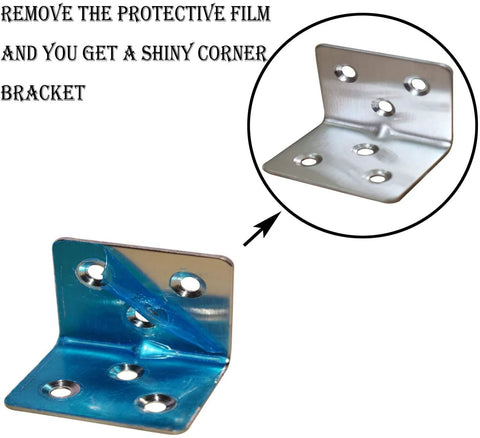 Stainless Steel Corner Braces 40 Pack 1.5 Inch Wide 1.2 X 1.2 Inch Small Corner Brackets For Wood Furniture 90 Degree L Shaped Brackets