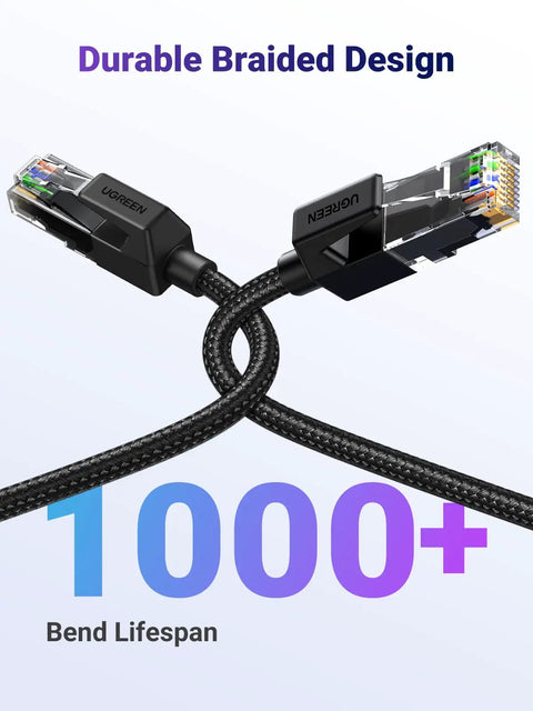 Braided Cat6 Ethernet Cable 1Gbps High Speed Network Cable Shielded RJ45 LAN Cord For PC PS5 PS4 PS3 Xbox Smart TV