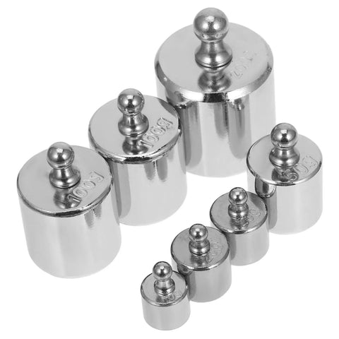 Set of High Precision Calibration Weights For Digital Scales And Lab Use, includes even weight distribution for accurate measurements.
