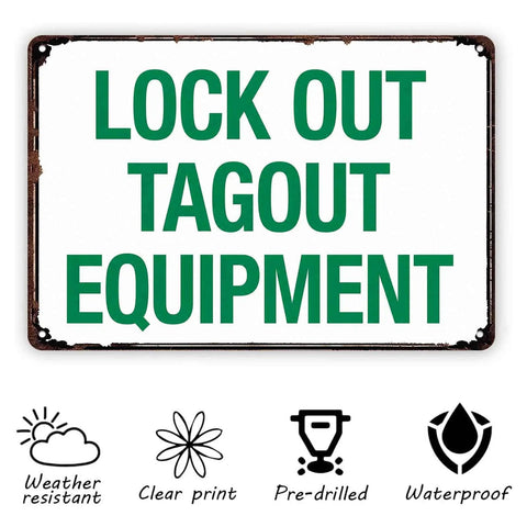 Industrial Aluminum Safety Sign For Lockout Tagout 8x12 Inches Tough As Nails Outdoor Indoor Durable Metal Sign