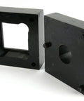 Square 45mm By 45mm One Sixteenth DIN Panel Punch Die Set With Draw Studs And Spacers Built For English And Metric Punch Sets 12 Ton Capacity