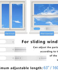 Portable Window AC Kit With Flexible Hose And Adjustable Seal For Vertical Or Horizontal Windows 5.9 Inch Diameter 59 Inch Length Keeps Your Room Cool Saves On Energy Bills Reusable PVC Window Seal for sliding windows illustration.