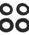 Heavy Duty Replacement Elastic Cords For Zero Gravity Chairs 4 Pack Universal Black Rubber Bungee Straps coiled ready for use.