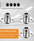 Front view of four 6mm rigid flange shaft couplers with base flanges, screws holes, and included hex key