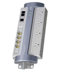Pro Grade 8 Outlet Surge Protector For AV Gear With Cable Satellite And Telephone Line Protection Auto Disconnect