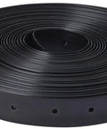 Heavy Duty Plastic Strapping Tape Three Quarter By Twenty Five Perforated Black For Quick Pipe Securing And Custom Straps Lightweight And Easy