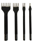 Mirror Polished Steel 5mm Diamond Pattern Leather Craft Chisel Set With 1 2 4 6 Claw Tips High Carbon Steel Rust Resistant