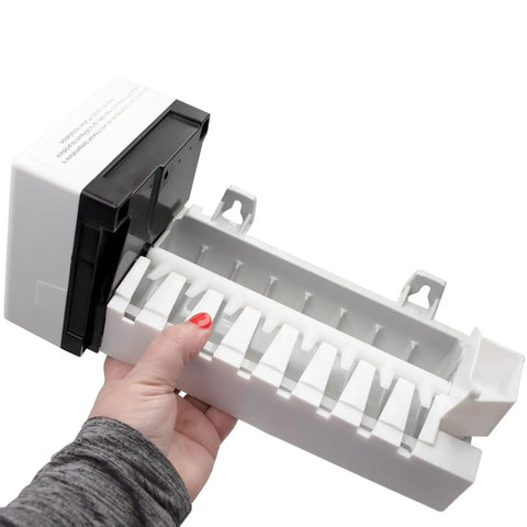 Model Specific Refrigerator Ice Maker Assembly Replacement 120V 8 Cube With Harness And Bail Arm Extension Fits 550 611 650 680