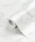 Marble Peel And Stick Contact Paper 24 Inches By 196 Inches Waterproof Removable Self Adhesive Film Rolled Matte White Gray