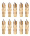 Set of ten brass nipples for Auto Flow Rabbit Water Feeder Kit With Hose Hookup For Small Critters And Poultry Coops.