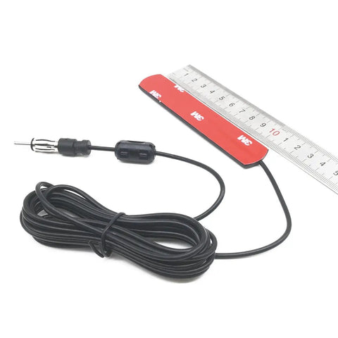 AM FM Hidden Windshield Antenna For Cars And Trucks, Ultra Slim Mini Car Radio Antenna With 10 Ft Cable, Adhesive Mounting For Easy Placement