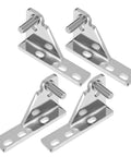 Heavy Duty Refrigerator Door Hinge Kit Zinc Alloy Four Pack For Busy Commercial Kitchens With Corrosion Resistance 8mm Axle For Freezer And Fridge Doors Low Noise Operation And Easy Maintenance, four silver hinges