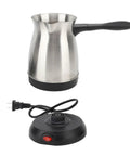 Multi Purpose Electric Coffee Pot Kettle 600 Milliliter With Even Heating For Coffee Tea And Milk 5 To 6 Cup Capacity Stainless Steel Tea Kettle Quick Brew No Fuss Pour Gift Ready with base and plug