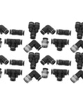 Zunoxaz Air Hose Quick Connect Fittings Npt Male Thread Pneumatic Connect Tee Elbow Straight Metal Coupler Kit For Workshop Tools And Automation Jobs Is Totally Sick And Ready To Rock Your Shop With A Killer Upgrade, black 8mm air hose fittings