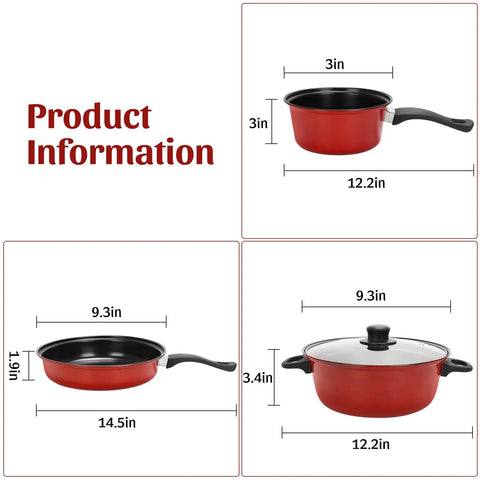 Portable Lightweight Nonstick Cast Iron Cookware Set With Glass Lids And Nylon Utensils 4 Piece Outdoor Camping Pots Dimensions