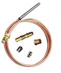 Thermocouple kit for Robertshaw thermostat control burner with copper tubing, brass fittings and metal probe (24in).