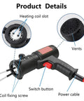 Close-up of Heavy Duty Handheld 1500W Induction Heater Bolt Remover Tool showing heating coil slot, switch button, and power cable.