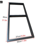 Rock Solid Heavy Duty Ceiling Mount Floating Shelf Brackets With Reinforced Double Layer Steel Support and Quick Install Hardware For Kitchen Living Room Home Decor size 80cm x 30cm black frame