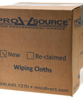Box labeled Pro Source containing Virgin Cotton Surgical Towels Huck Toweling White 25 Inch Long By 16 Inch Wide Lint Free Pro Grade