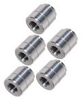 Pack Of Five Slick 3/8-16 Aluminum Weld On Bung Nuts Featuring Snug Female Threads Machined From Solid Billet Aluminum