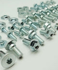 87Pcs Body Bolt Kit for KX and KXF Plastics, Seat, Fenders, Shrouds, and Number Plates Fasteners, OEM Style Zinc Flange Bolts