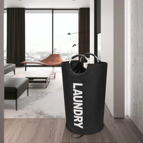 Big Dog Collapsible Laundry Basket Hamper Bag Built Tough With 600D Oxford Cloth And A Comfy Soft Handle Designed To Carry A Whole Load Of Clean Threads Straight To The Washer