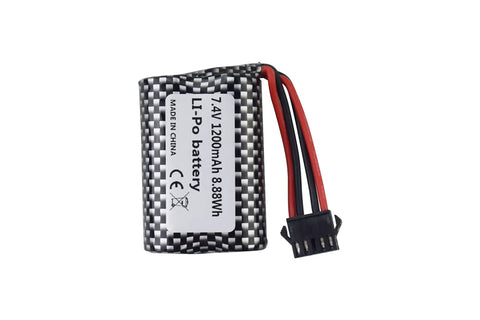 Two Pack 7.4V 1200mAh Lithium Ion Battery With USB Charging Cable For R206 R208 R308 TX122 TX123 H106 2008 V003 RC Ship
