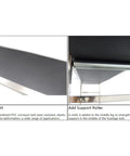 Industrial 110V PVC Belt Conveyor with Double Guardrail 118 Inch Length Seven Point Eight Inch Belt Width Flat Belt Systems detail view