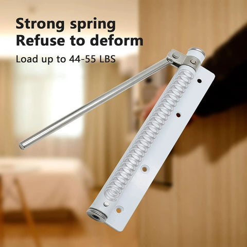 Heavy Duty Adjustable Door Closer with strong spring, load up to 44-55 lbs, 4 Level Speed Control mechanism