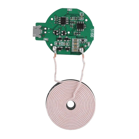 Large Coil 5W Wireless Charging Transmitter Module For DIY Tech Builds And Car Mods With No Hassle Power Delivery And Completely Case Friendly Functionality, showing circuit board and coil.