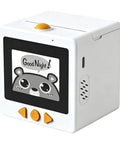 Sweet Smart AI Voice Activated Sticker Printer Portable Inkless Thermal Craft Device With Touchscreen Panel For Quick Kid Friendly Art Creations And No Sweat Cleanup Always with cartoon image on display.