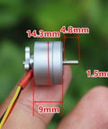 Kickass Mini RC Quadcopter Motor For DIY FPV Drones 1104 Brushless Micro Motor 1 2S 4300KV shown with dimensions.