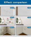 Effect comparison of wall surfaces before and after using Drywall Repair Kit With Scraper For Quick Holes And Cracks